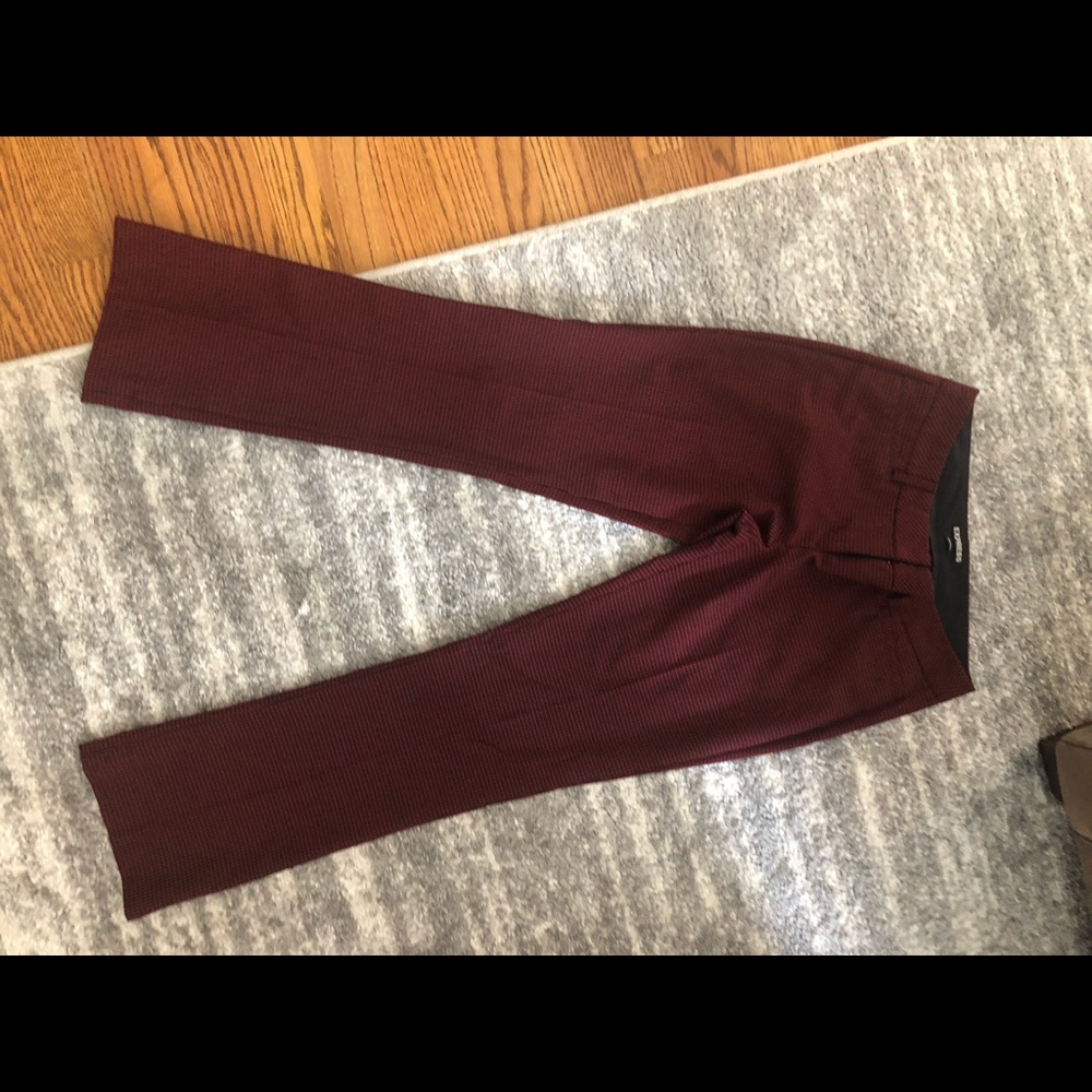 Dark Red Express columnist pants